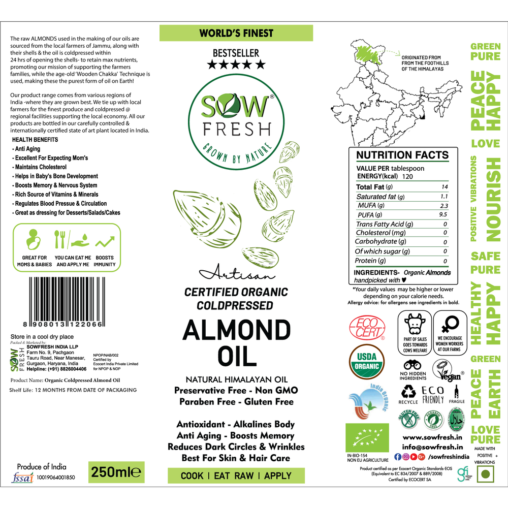 
            
                Load image into Gallery viewer, ALMOND OIL - Sowfresh
            
        